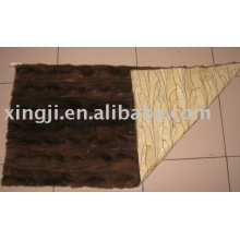 top quality naural brown color mink fur plate golf style